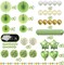 Sage Green Party Decorations, Paper Pompom Balloon Garland Olive Green Party Supplies for Women Girl Bachelorette Party Birthday Valentine's Baby Shower Bridal Shower Wedding Party Decorations